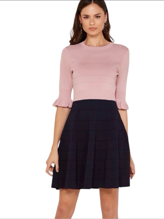 Ted Baker Dresses & Skirts - Ted Baker Dyana Skater‎ Dress In Pink And Navy